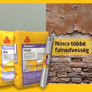 100 db SikaMur InjectoCream-100 = 560 ml + pisztoly+ adapter+ 65cm-es kőzetfúrószár