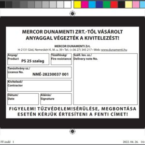 Laminált címke PS25 szalag